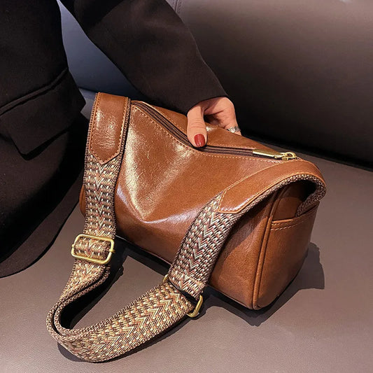 Trine - Sac Crossbody en Cuir Vintage