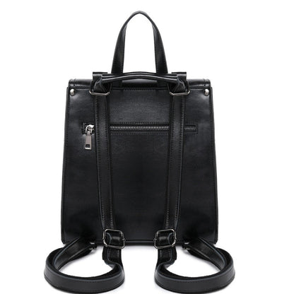 Sac à Dos Carré en Cuir Vintage de Luxe pour Femme