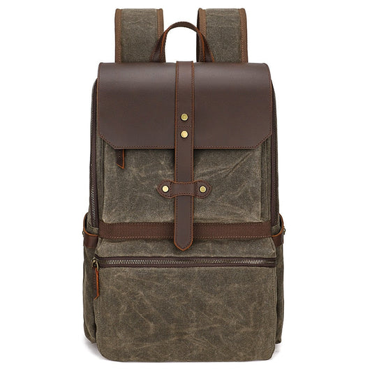 Sac à Dos Imperméable en Toile Vintage de Luxe pour Voyage