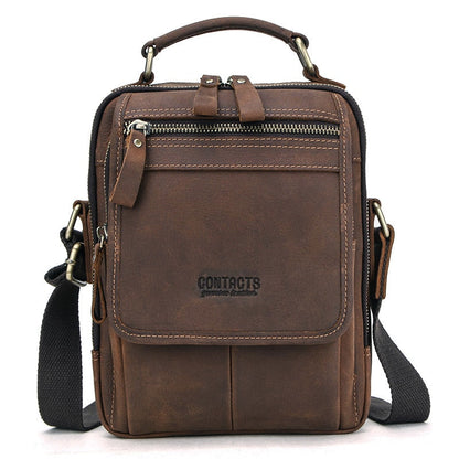 Sac Bandoulière à Epaule Chic en Cuir Vintage pour Homme
