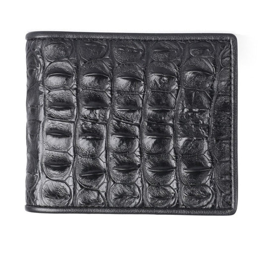 Porte Carte à Deux Volets Chic en Cuir à Motif Crocodile