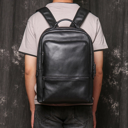 Sac à Dos Classique en Cuir Simple & Elégant pour Homme