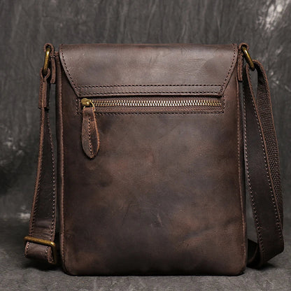 Sacoche en Cuir Vintage pour Homme - Marron