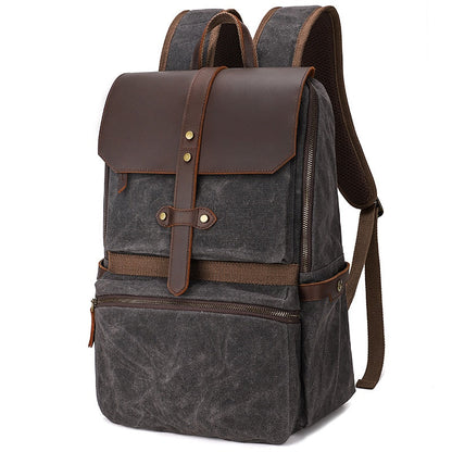 Sac à Dos Imperméable en Toile Vintage de Luxe pour Voyage