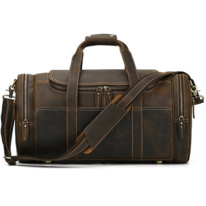 Sac de Voyage à Main Elégant en Cuir de Luxe pour Homme