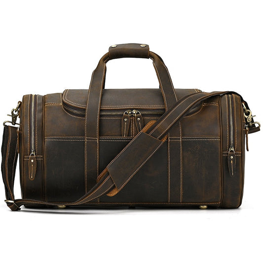 Sac de Voyage à Main Elégant en Cuir de Luxe pour Homme