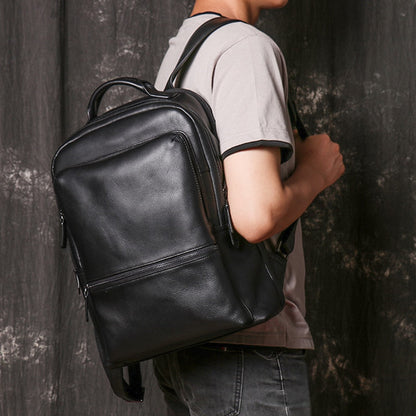 Sac à Dos Classique en Cuir Simple & Elégant pour Homme