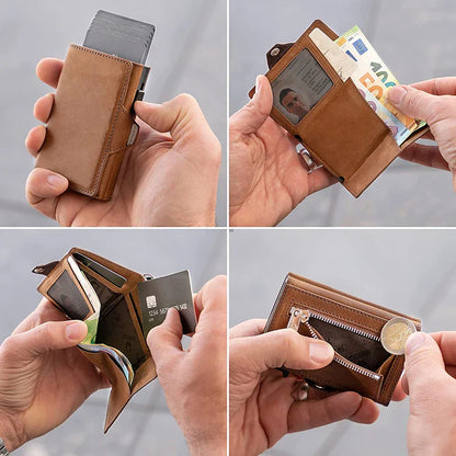 Porte Carte RFID en Cuir Homme