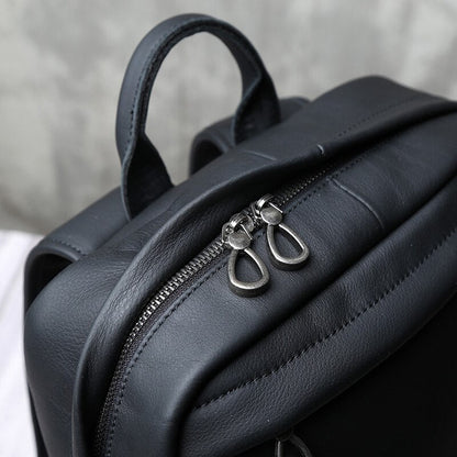 Sac à Dos Décontracté en Cuir Souple pour Ordinateur de 15 Pouce