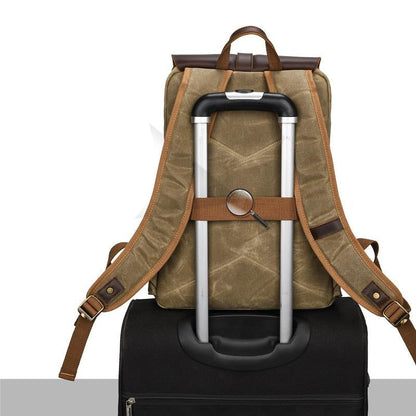 Sac à Dos Imperméable en Toile Vintage de Luxe pour Voyage