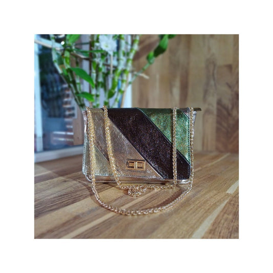 Pochette de soirée en cuir italien - Élégante et multicolore