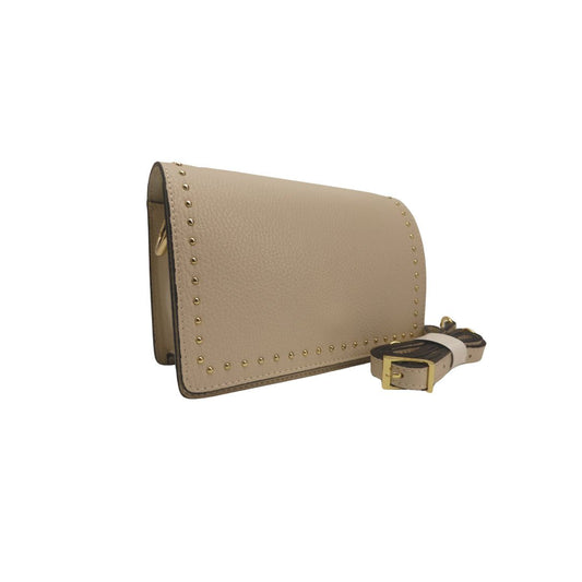 Sac à main en cuir pour femmes avec détails dorés - taille moyenne