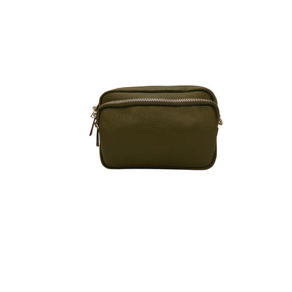 Sac à bandoulière en cuir minimaliste avec 3 compartiments - Pratique au quotidien