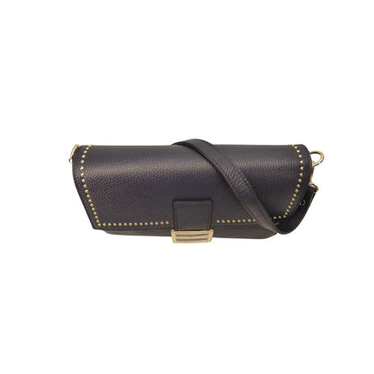 Élégante pochette pour femmes en cuir - Avec des détails dorés