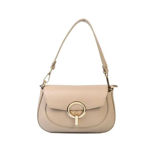 Sac à main en cuir à boucle métallique