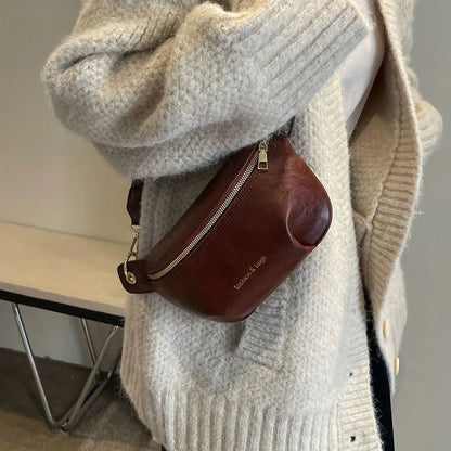 Sac Banane Tendance en Cuir avec Bandoulière Large – Idéal pour un Usage Quotidien