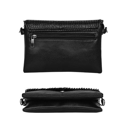 Sac Bandoulière Noir avec Détail en Chaîne – Élégant & Polyvalent