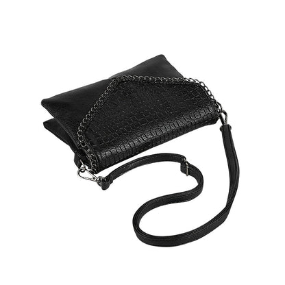 Sac Bandoulière Noir avec Détail en Chaîne – Élégant & Polyvalent