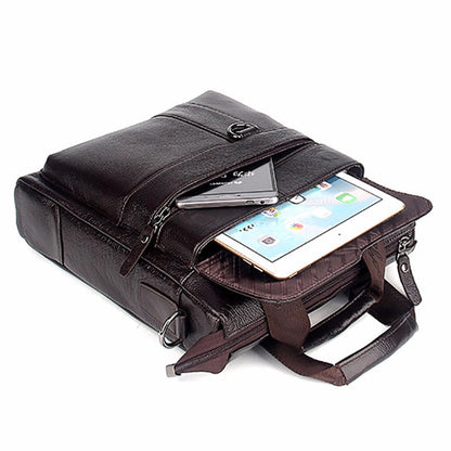 Sac Bandoulière Business à Porté Main en Cuir pour Homme