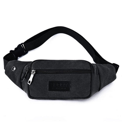Sacoche Ceinture Vintage en Toile Unisexe