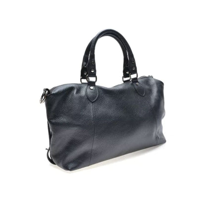 Sac de voyage weekender pour femmes en cuir de vachette noir
