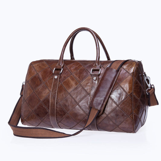 Sac de Voyage à Main Bandoulière Vintage en Cuir Homme
