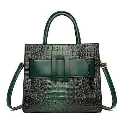 Sac Bandoulière à Main en Cuir Croco de Luxe